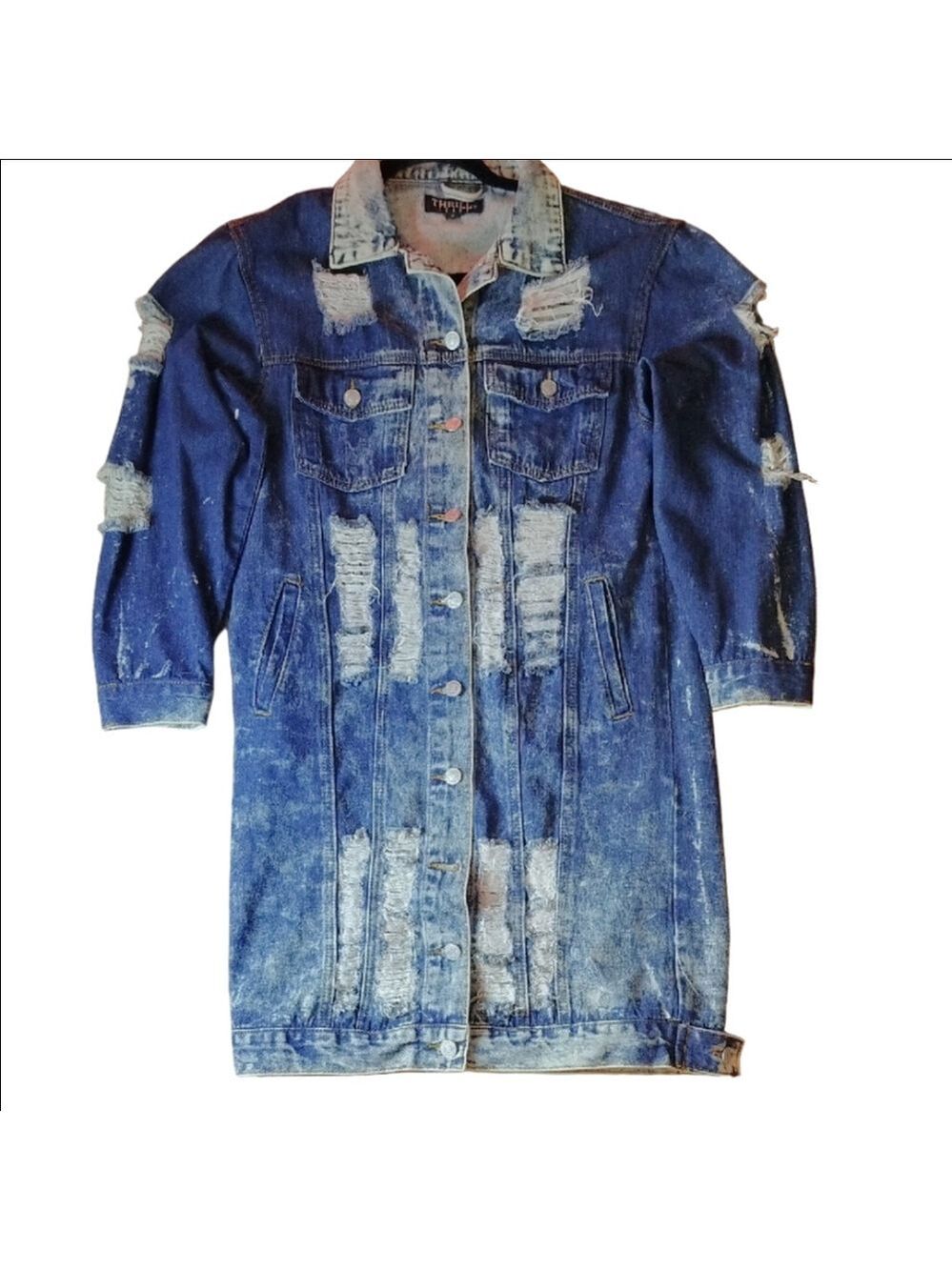 Thrill Blue Gradient Jean Jacket - Picture 4 of 4